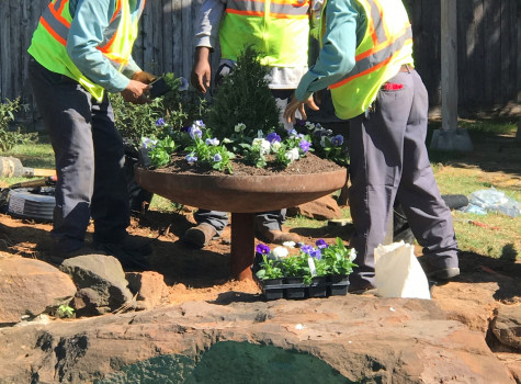 Smith Lawn and Tree team at work on a Dallas-Fort Worth landscaping project
