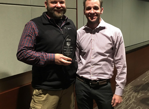 Field crew maintaining a residential lawn in Fort Worth