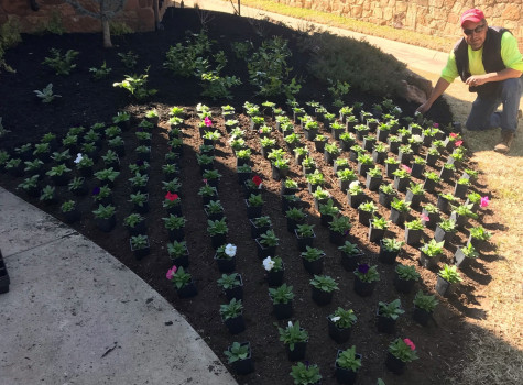 Morning huddle before heading to job sites across DFW