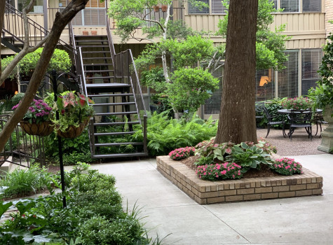 Warehouse district landscaping in Dallas