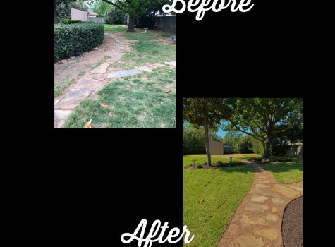 Decorative stone installation in Southlake