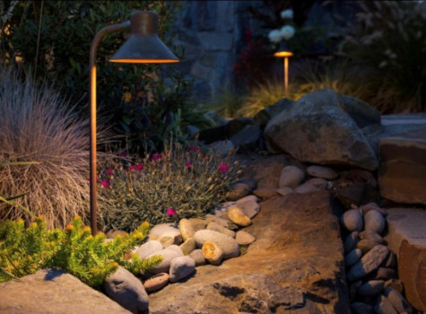 Architectural accent lighting in Fort Worth