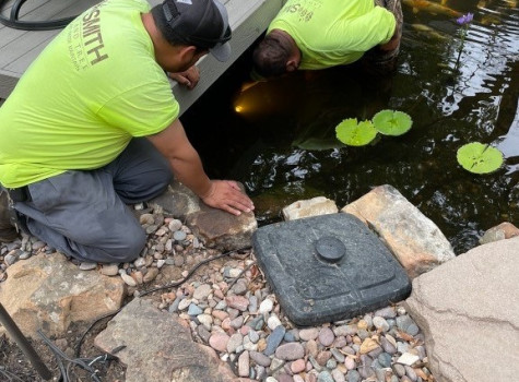 Outdoor living area lighting in Plano